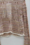 SWAYING/KNIT section dyed hollow bottoming shirt SW24SS1T62 pink PS86